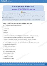 Đề thi học kì 1 Sinh 12 Kết nối tri thức - Đề số 2